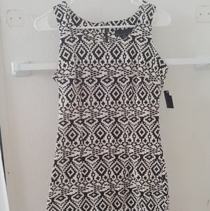 Black and white designed dress